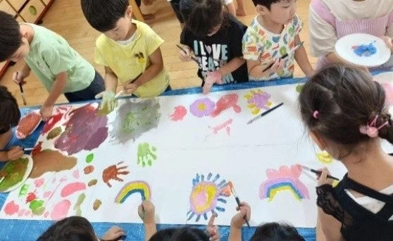 子供たちの絵画