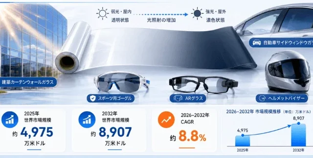 光に合わせて自動で色が変わる「フォトクロミックフィルム」で、快適でスマートな暮らしを実現
