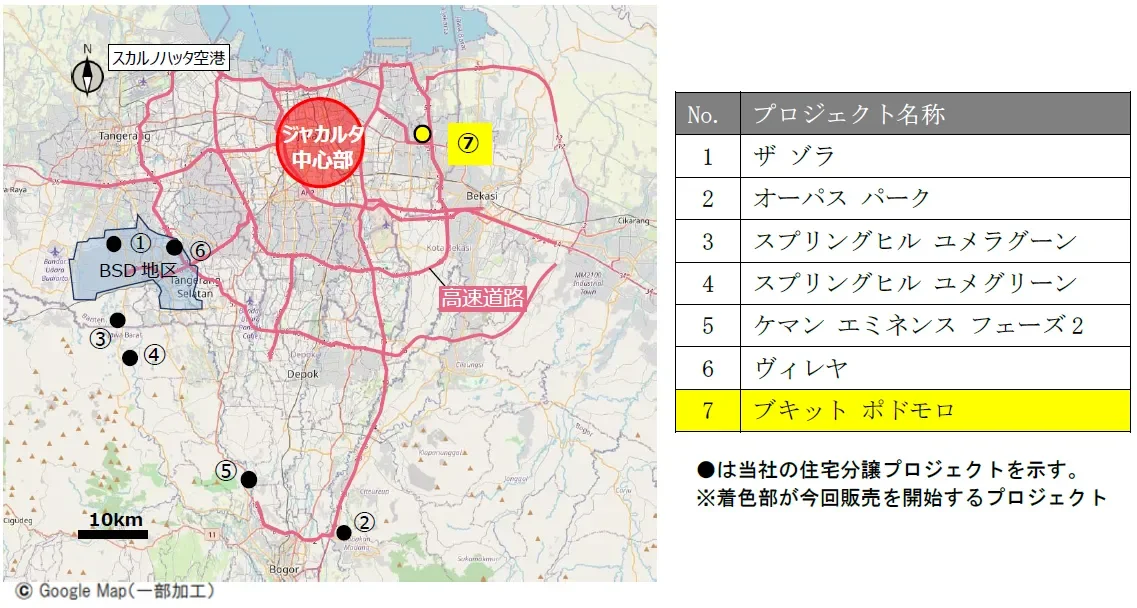 ジャカルタ周辺地図