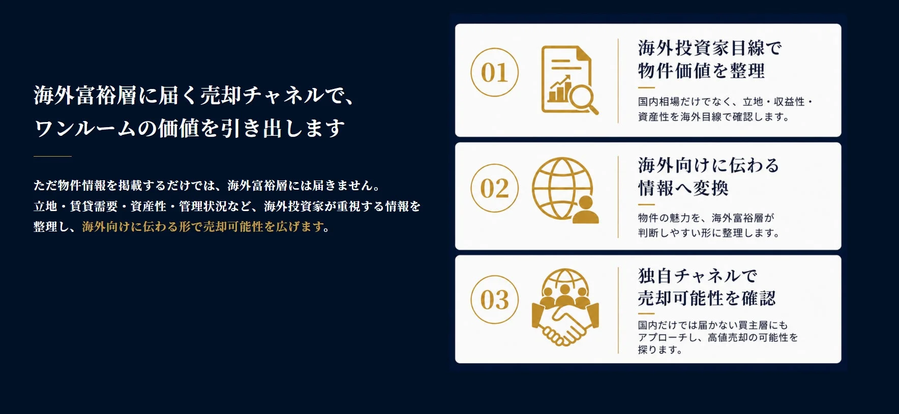 サービスの3つの特徴