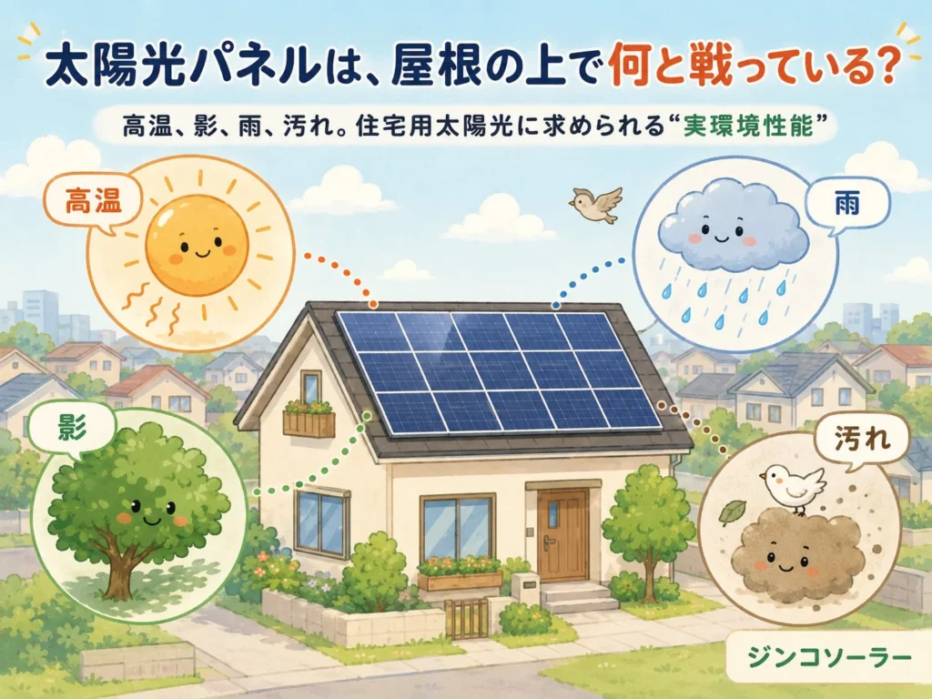 太陽光パネル選びの新常識！長く安心なエコライフを叶える「実環境性能」とは？