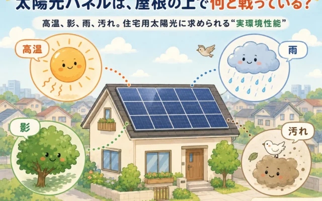 太陽光パネル選びの新常識！長く安心なエコライフを叶える「実環境性能」とは？