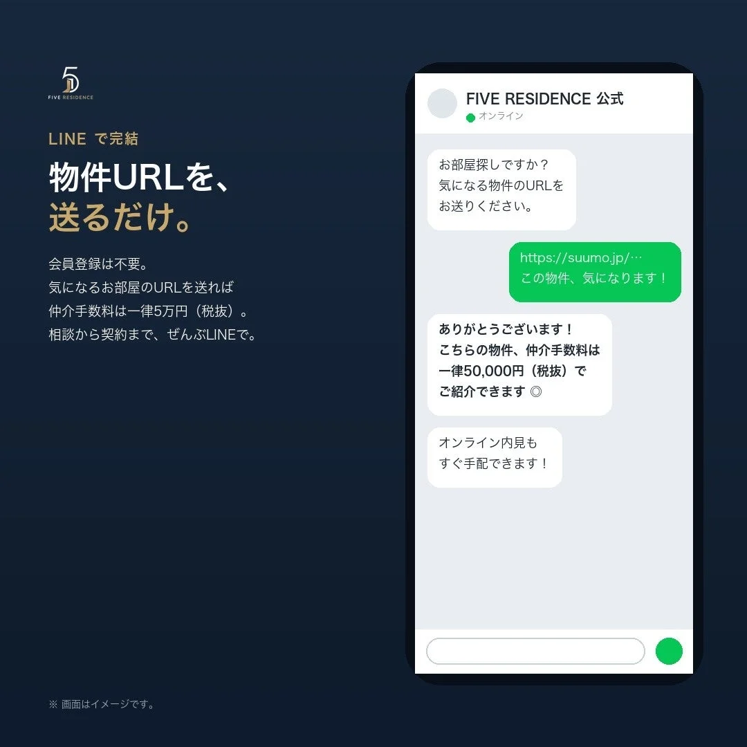 LINEでのやり取りイメージ