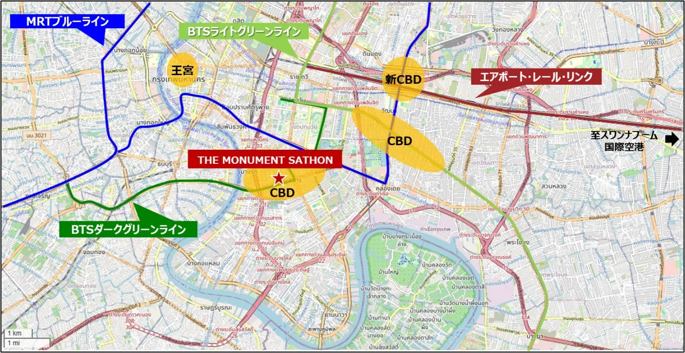 バンコク,地図,交通網,鉄道,MRT,BTS,エアポートレールリンク,CBD,王宮,スワンナプーム国際空港,路線図,地域情報
