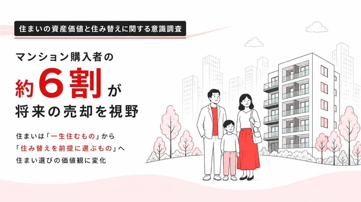 マンション購入者の約6割が将来の売却を視野に入れているという意識調査の結果