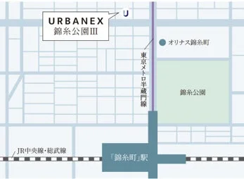 URBANEX錦糸公園Ⅲ周辺地図