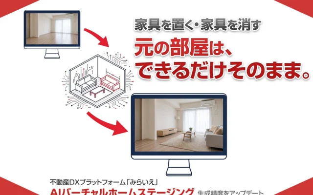 AIがあなたの理想の住まいを瞬時に描く！「みらいえ」のバーチャルホームステージングが新次元へ