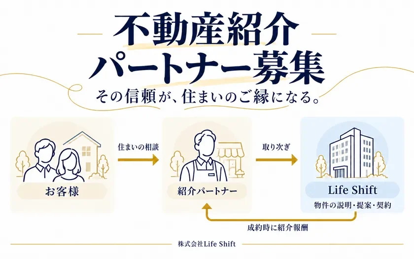 身近な相談先から理想の住まいへ！Life Shiftの新しい「不動産紹介パートナー制度」で広がる住まい探しの選択肢