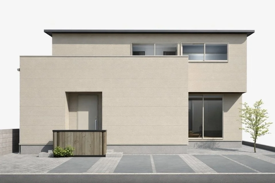 モダンな外観のモデルハウス
