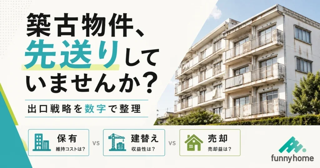 築古マンションの未来を数値で可視化！無料シミュレーションで最適な「出口戦略」を見つけよう