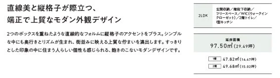2階建てプランの外観デザインと間取り