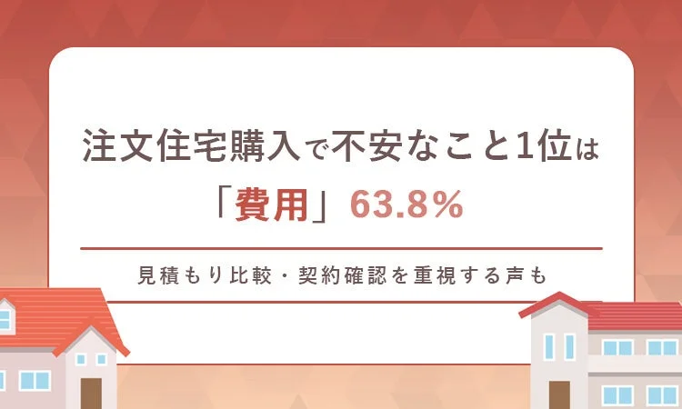 注文住宅購入で不安なこと1位は「費用」 63.8%見積もり比較・契約確認を重視する声も