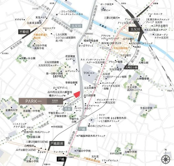 五反田周辺の地図
