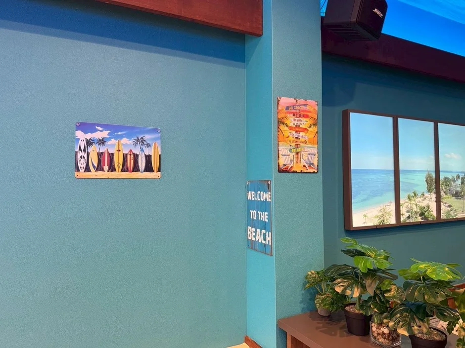 ビーチテーマの部屋のインテリア