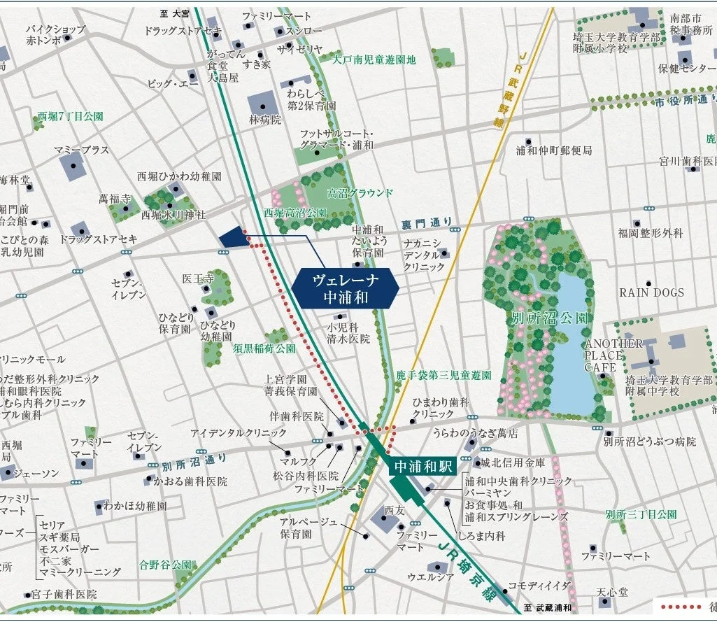 「ヴェレーナ中浦和」の周辺地図