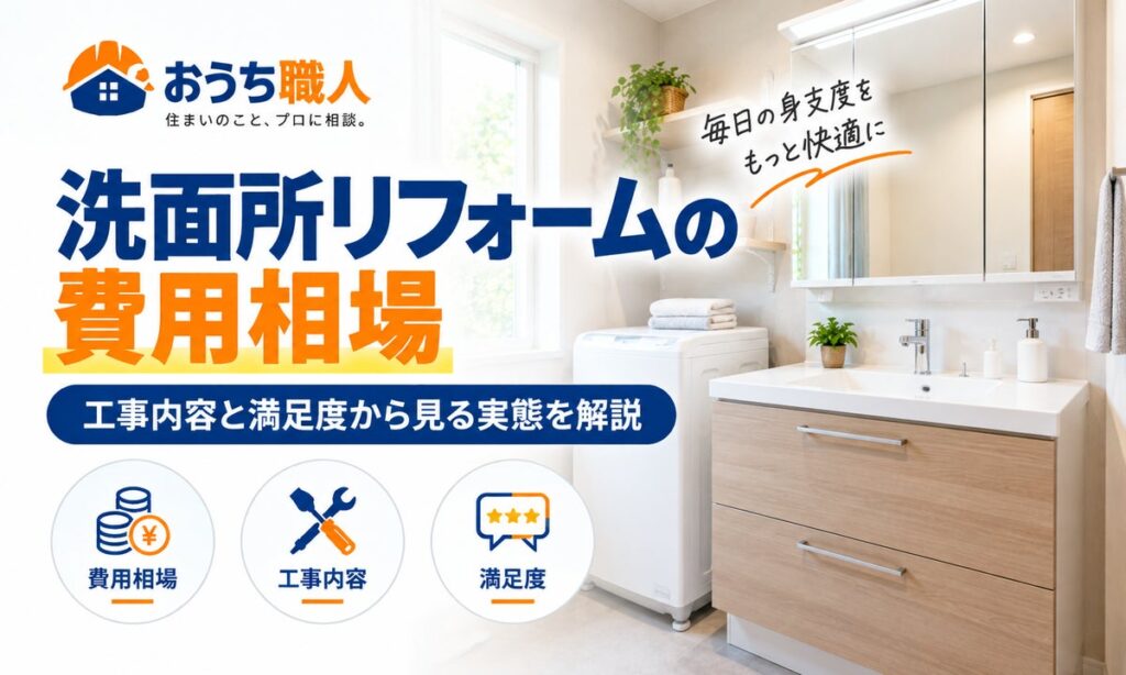 洗面所リフォームの費用相場｜工事内容と満足度から見る実態を解説