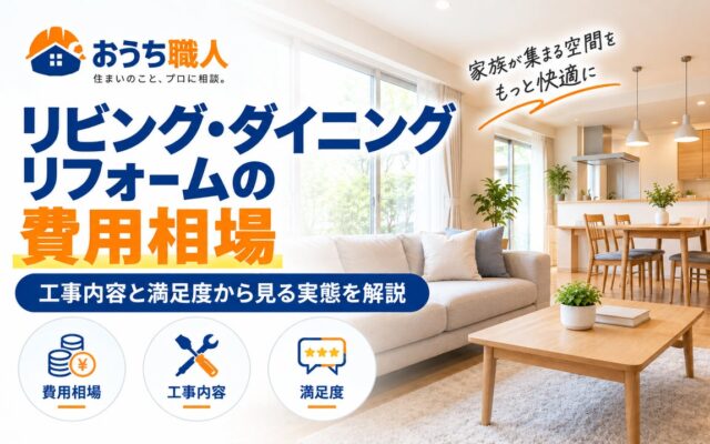 リビング・ダイニングリフォームの費用相場｜工事内容と満足度から見る実態を解説