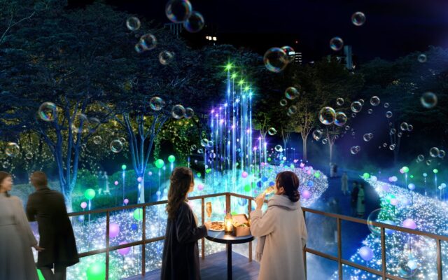 シャンパンを片手にしゃぼん玉イルミネーションを楽しめる特別なラウンジが初登場「MIDTOWN CHRISTMAS 2026」