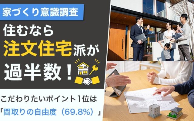 【家づくり意識調査】住むなら「注文住宅」派が過半数！こだわりたいポイント1位は「間取りの自由度（69.8%）」