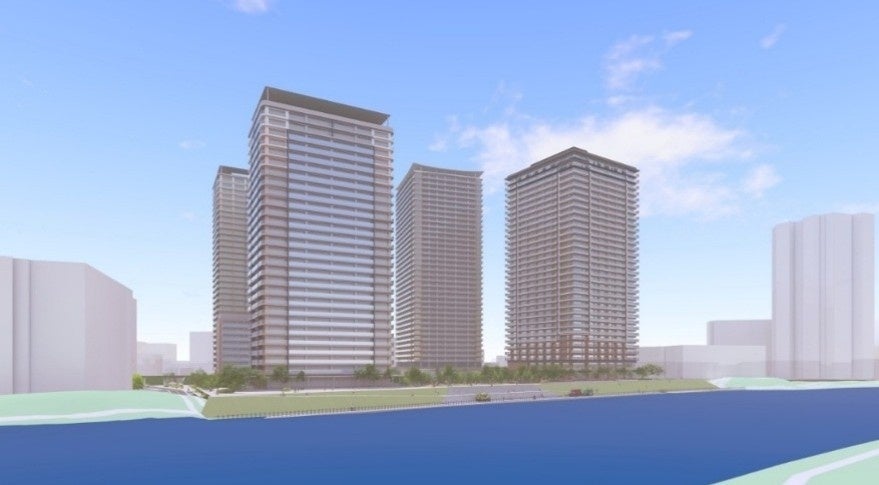 約5.2ha・住宅約2,100戸の大規模複合開発 「千住大川端地区」 タウンネームを「AQUA GATE 千住大川端」に決定
